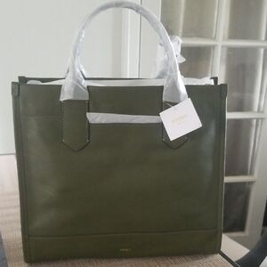 Fossil Olive Green Tote Bag